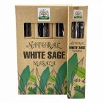 Natural White Sage Smudge Incense Sticks, Namaste India - 30 Gram (12 Boxes of Approx 8-10 Sticks)